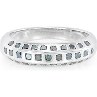 Königsblauer Diamant-Silberring Königsblauer Diamant-Silberring