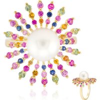 Weiße Südseeperlen-Goldring (Michelle Albala) Weiße Südseeperlen-Goldring (Michelle Albala)