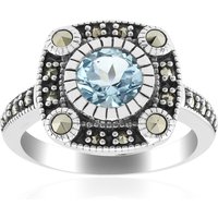 Himmelblauer Topas-Silberring (Annette classic) Himmelblauer Topas-Silberring (Annette classic)