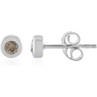 I2 Champagner-Brillant-Silberohrringe I2 Champagner-Brillant-Silberohrringe