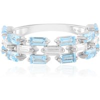 Schweizblauer Topas-Silberring Schweizblauer Topas-Silberring