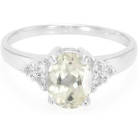 Kanariengelber Kunzit-Silberring Kanariengelber Kunzit-Silberring