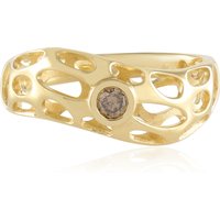 I2 Champagner-Brillant-Silberring (Ornaments by de Melo) I2 Champagner-Brillant-Silberring (Ornaments by de Melo)