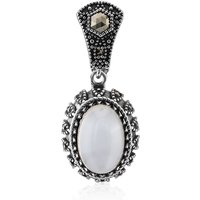 Weißer Mondstein-Silberanhänger (Annette classic) Weißer Mondstein-Silberanhänger (Annette classic)
