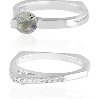 Nicht erhitzter Tansanit-Silberringe (de Melo) Nicht erhitzter Tansanit-Silberringe (de Melo)