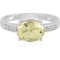 Limonen-Quarz-Silberring Limonen-Quarz-Silberring