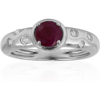 Kenianischer Rubin-Silberring Kenianischer Rubin-Silberring