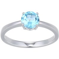 Schweizblauer Topas-Silberring Schweizblauer Topas-Silberring