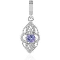 Nicht erhitzter Tansanit-Silberanhänger Nicht erhitzter Tansanit-Silberanhänger