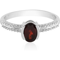 Mosambik-Granat-Silberring Mosambik-Granat-Silberring