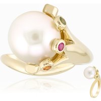 Weiße Südseeperlen-Goldring (Michelle Albala) Weiße Südseeperlen-Goldring (Michelle Albala)