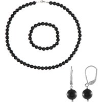 Schwarzer Onyx-Silberset Schwarzer Onyx-Silberset