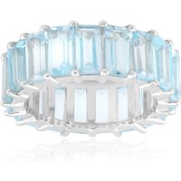 Himmelblauer Topas-Silberring Himmelblauer Topas-Silberring