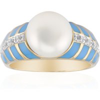 Weiße Süßwasserzuchtperlen-Silberring (TPC) Weiße Süßwasserzuchtperlen-Silberring (TPC)