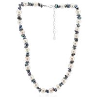 Süßwasserzuchtperlen-Silberhalskette (TPC) Süßwasserzuchtperlen-Silberhalskette (TPC)