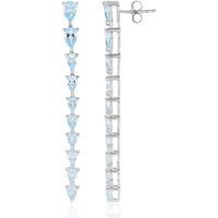 Himmelblauer Topas-Silberohrringe Himmelblauer Topas-Silberohrringe