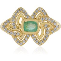 Kolumbianischer Smaragd-Silberring Kolumbianischer Smaragd-Silberring