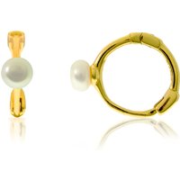 Weiße Süßwasserzuchtperlen-Silberohrringe (Joias do Paraíso) Weiße Süßwasserzuchtperlen-Silberohrringe (Joias do Paraíso)