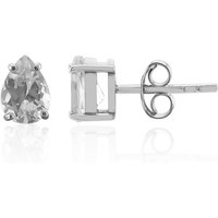 Weißer Topas-Silberohrringe Weißer Topas-Silberohrringe