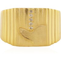 Weißer Topas-Silberring Weißer Topas-Silberring