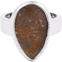 Brauner Moosachat-Silberring Brauner Moosachat-Silberring