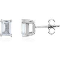 Weißer Topas-Silberohrringe Weißer Topas-Silberohrringe