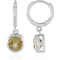 Nicht erhitzter Gelber Tansanit-Silberohrringe Nicht erhitzter Gelber Tansanit-Silberohrringe