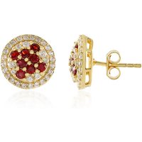 Tansania-Rubin-Silberohrringe (Adela Silber) Tansania-Rubin-Silberohrringe (Adela Silber)