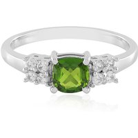 Russischer Diopsid-Silberring Russischer Diopsid-Silberring