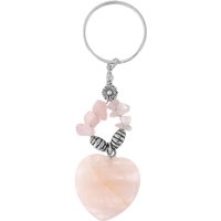 Rosenquarz-Messingschlüsselanhänger Rosenquarz-Messingschlüsselanhänger