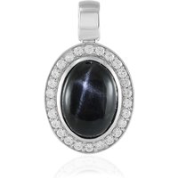 Indischer Stern-Diopsid-Silberanhänger Indischer Stern-Diopsid-Silberanhänger