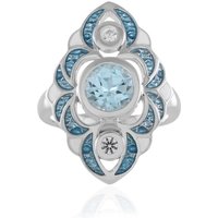 Himmelblauer Topas-Silberring (Adela Silber) Himmelblauer Topas-Silberring (Adela Silber)