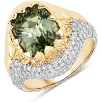 Brasilianischer Grüner Turmalin-Goldring (SUHANA) Brasilianischer Grüner Turmalin-Goldring (SUHANA)