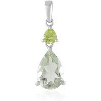 Grüner Amethyst-Silberanhänger Grüner Amethyst-Silberanhänger