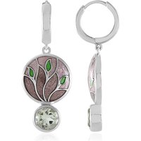 Grüner Amethyst-Silberohrringe (Adela Silber) Grüner Amethyst-Silberohrringe (Adela Silber)