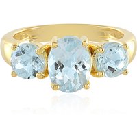 Himmelblauer Topas-Silberring Himmelblauer Topas-Silberring