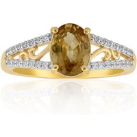 Gelber Kings Plains-Zirkon-Goldring Gelber Kings Plains-Zirkon-Goldring