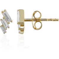 Weißer Topas-Silberohrringe Weißer Topas-Silberohrringe