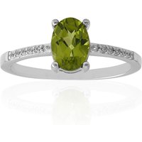Burmesischer Peridot-Silberring Burmesischer Peridot-Silberring