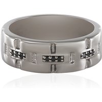 Schwarzer Spinell-Silberring Schwarzer Spinell-Silberring