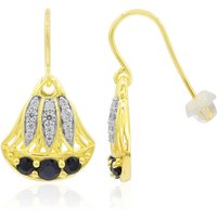 Blauer Saphir-Silberohrringe (Remy Rotenier) Blauer Saphir-Silberohrringe (Remy Rotenier)