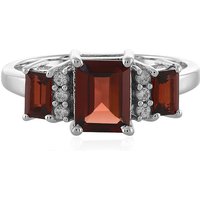 Mosambik-Granat-Silberring Mosambik-Granat-Silberring