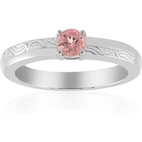 Brasilianischer Pinkfarbener Turmalin-Silberring (Pallanova) Brasilianischer Pinkfarbener Turmalin-Silberring (Pallanova)