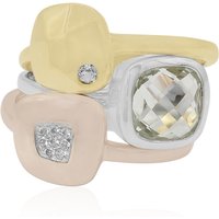 Grüner Amethyst-Silberringe Grüner Amethyst-Silberringe