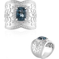 Londonblauer Topas-Silberring (Dallas Prince Designs) Londonblauer Topas-Silberring (Dallas Prince Designs)