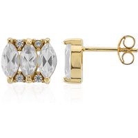 Weißer Topas-Silberohrringe Weißer Topas-Silberohrringe