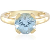 Himmelblauer Topas-Silberring Himmelblauer Topas-Silberring