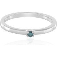 Blauer I3 Brillant-Silberring Blauer I3 Brillant-Silberring