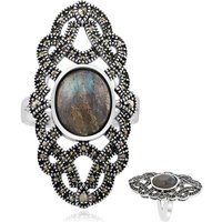 Labradorit-Silberring (Annette classic) Labradorit-Silberring (Annette classic)