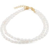 Weiße Süßwasserzuchtperlen-Silberarmband Weiße Süßwasserzuchtperlen-Silberarmband